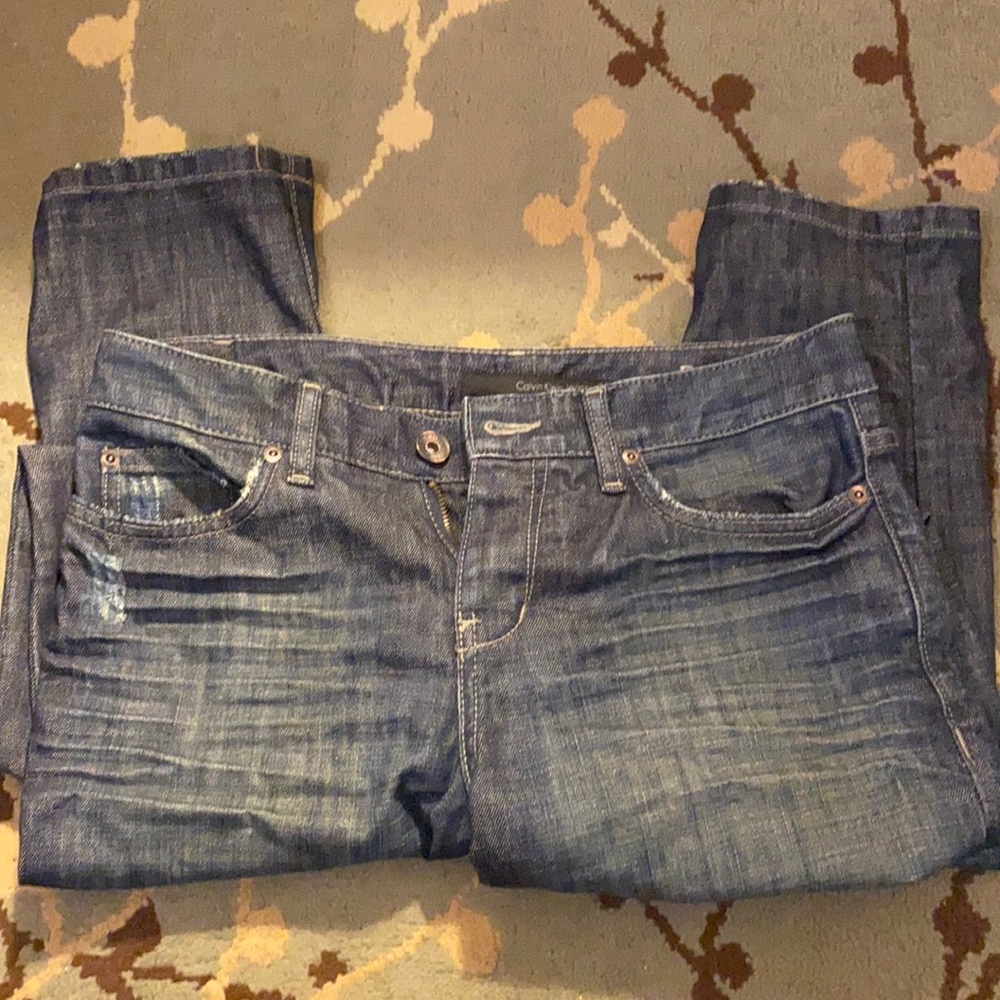 Calvin Klein straight leg boyfriend jeans, 27/4